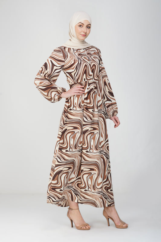 Toffee Twirl maxi dress