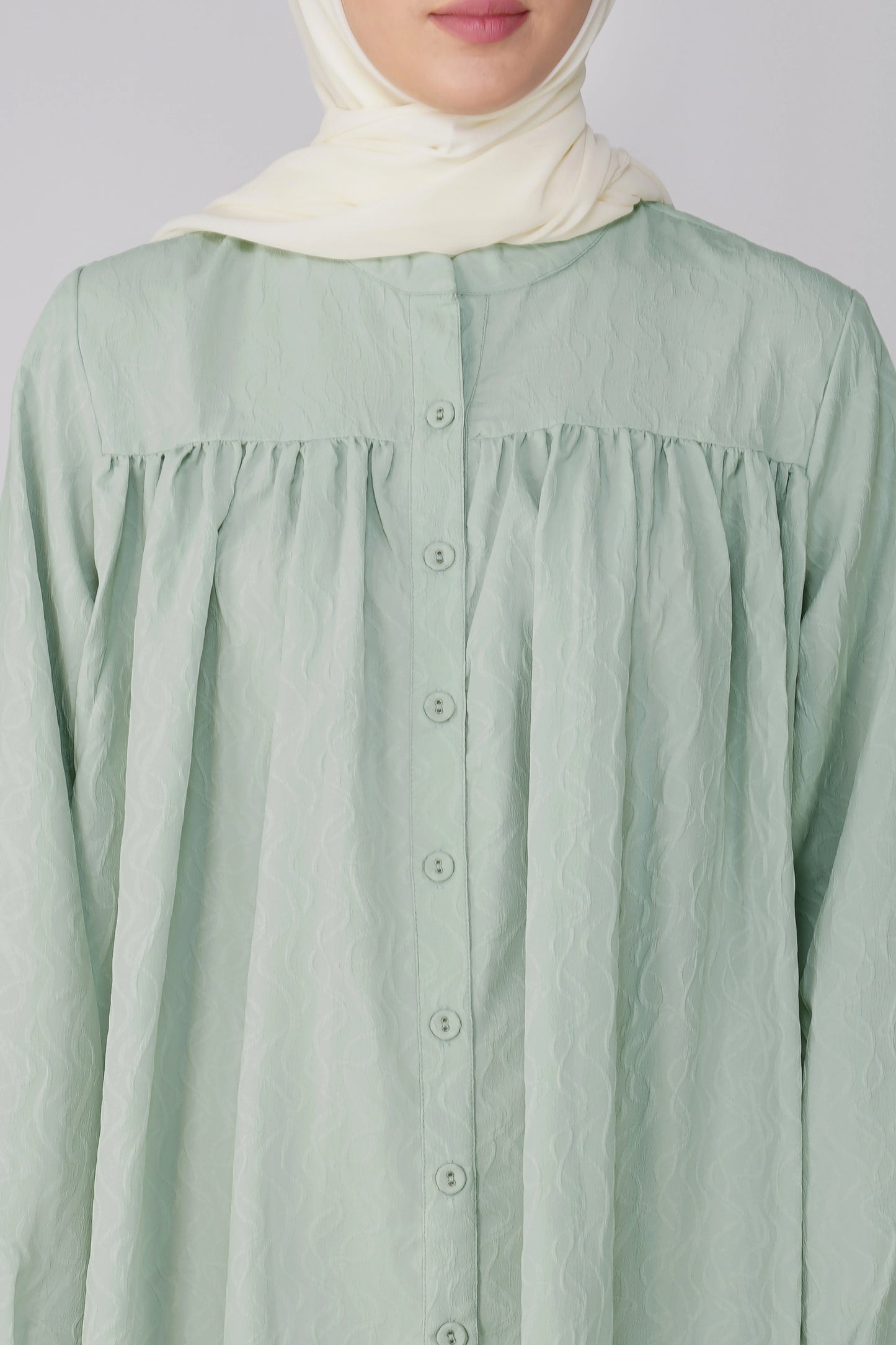 Green Textured Maxi Dress
