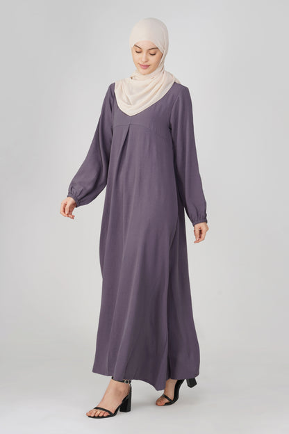 Lavender Solid Maxi Dress