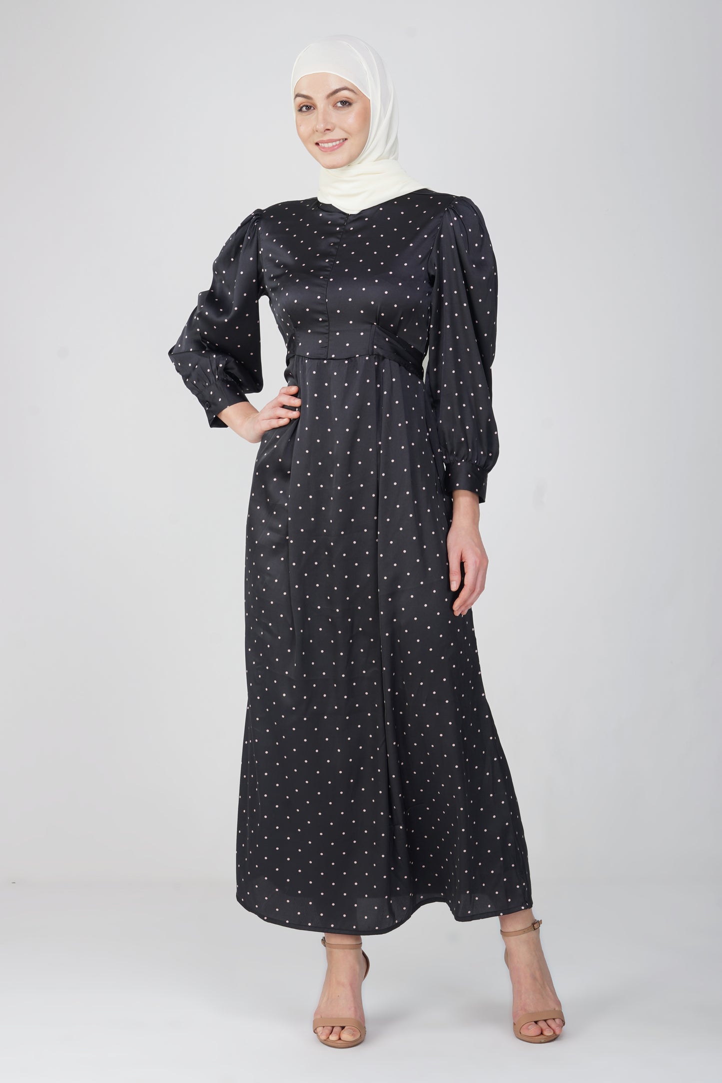 Polka dot maxi dress