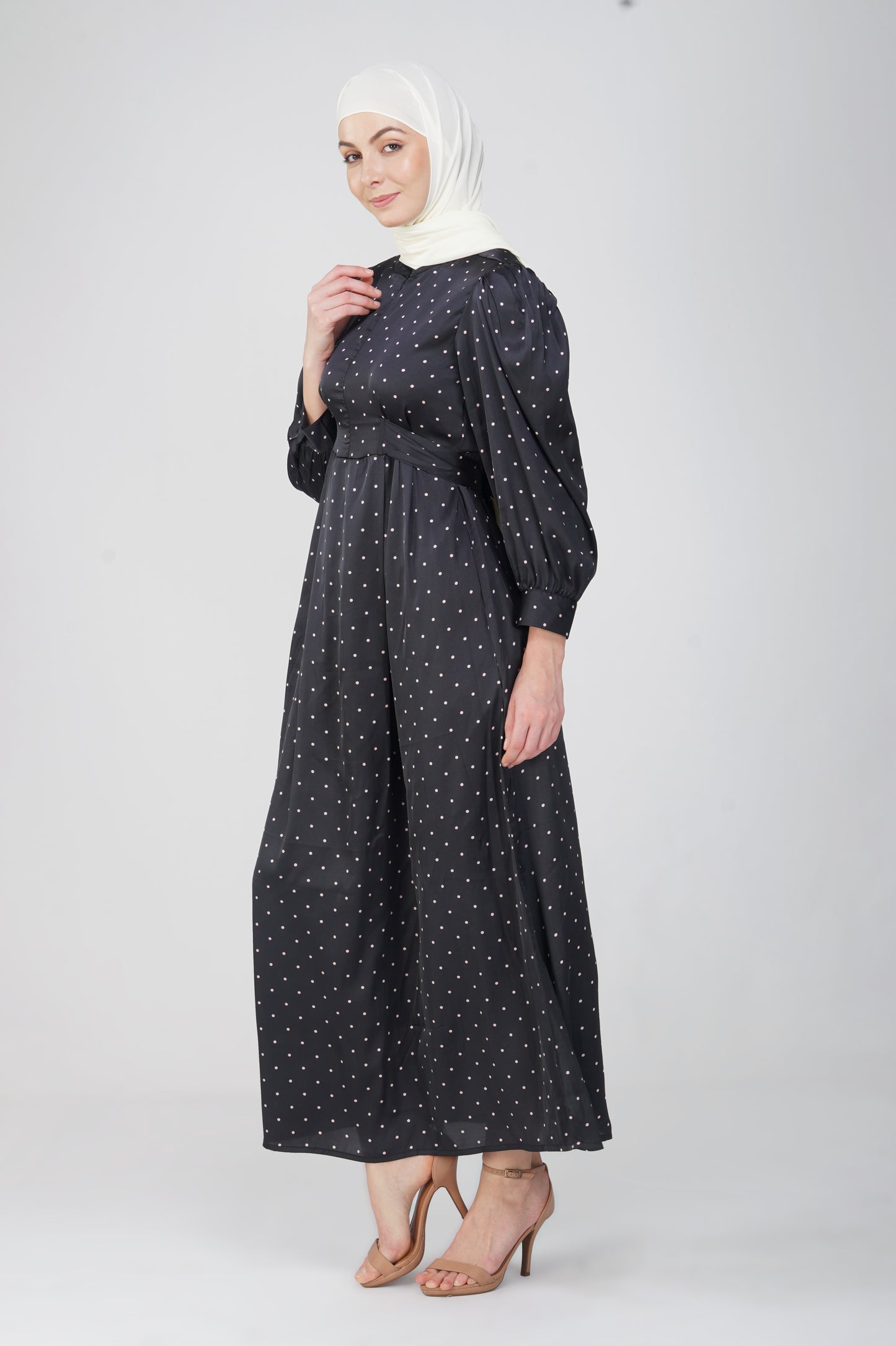 Polka dot maxi dress