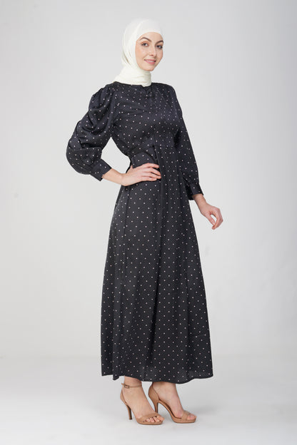 Polka dot maxi dress