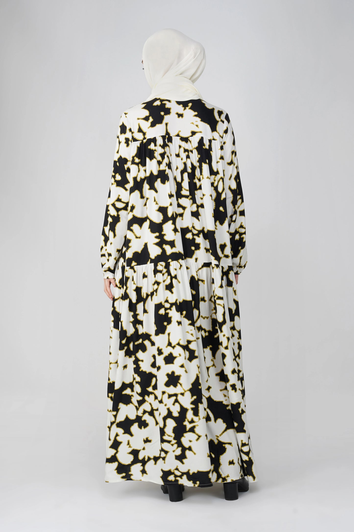 White Print Maxi Dress